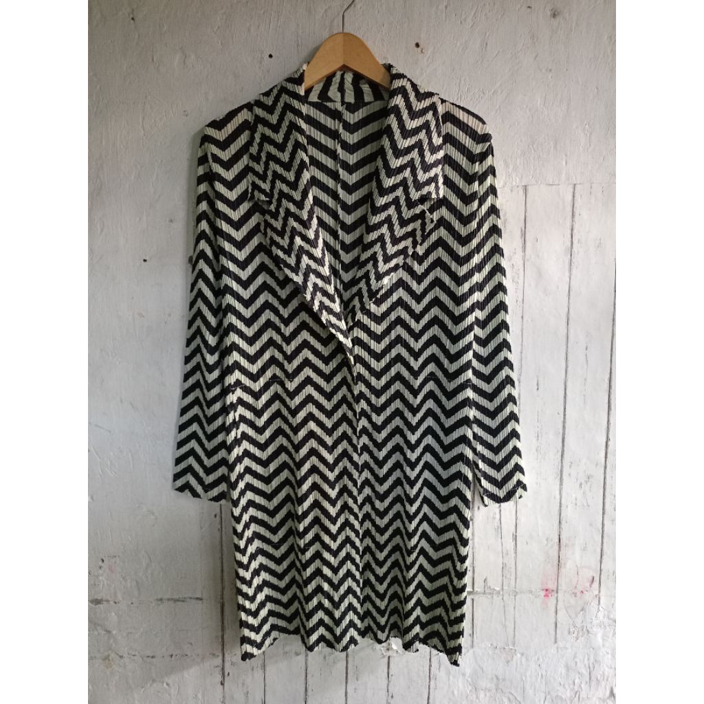 pleats please Issey Miyake print Long Cardigan