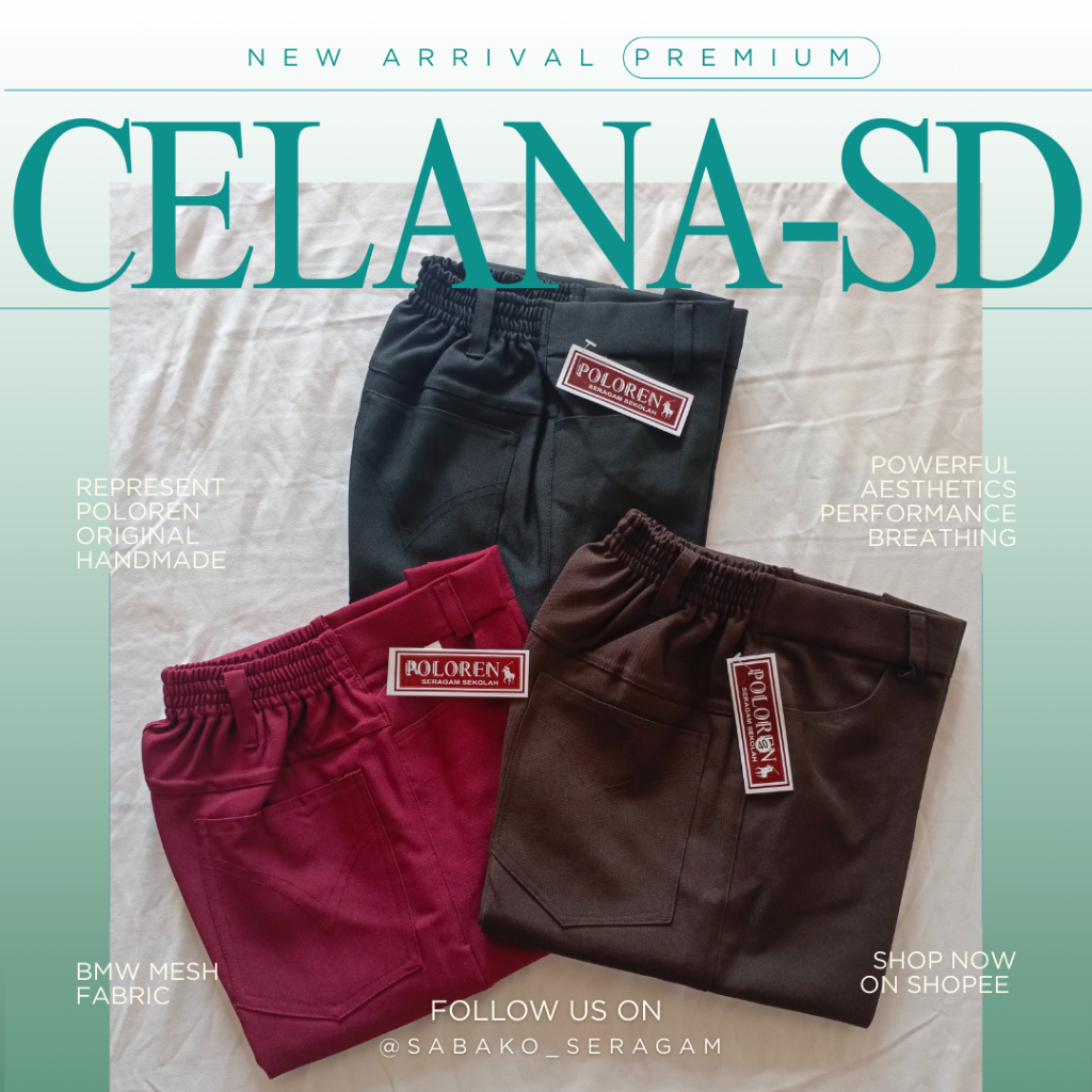 Celana panjang SD laki laki Seragam SD cotton supermill rafilo premium