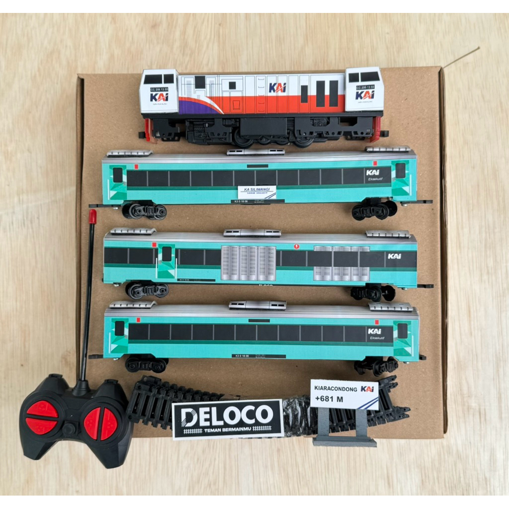 paket Rangkaian murah Mainan Kereta Api Indonesia RC,Kereta api mainan Remot control,Lokomotif RC,2 