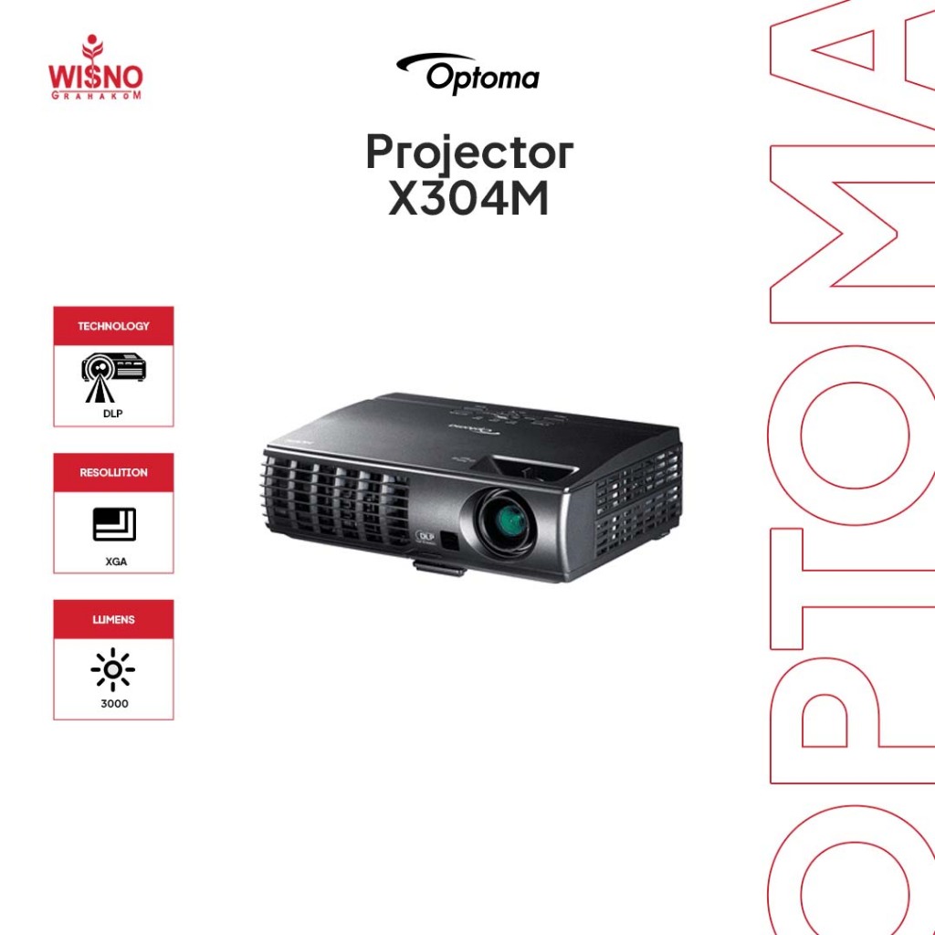 Optoma X304M DLP Projector 3000 Lumens HDMI Portabel XGA
