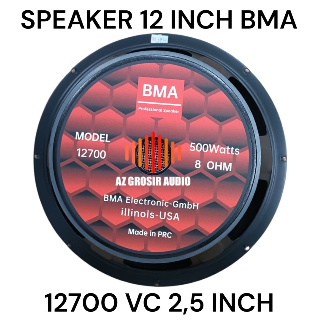 Speaker 12 inch bma 12700 vc 2,5 woofer speaker bma