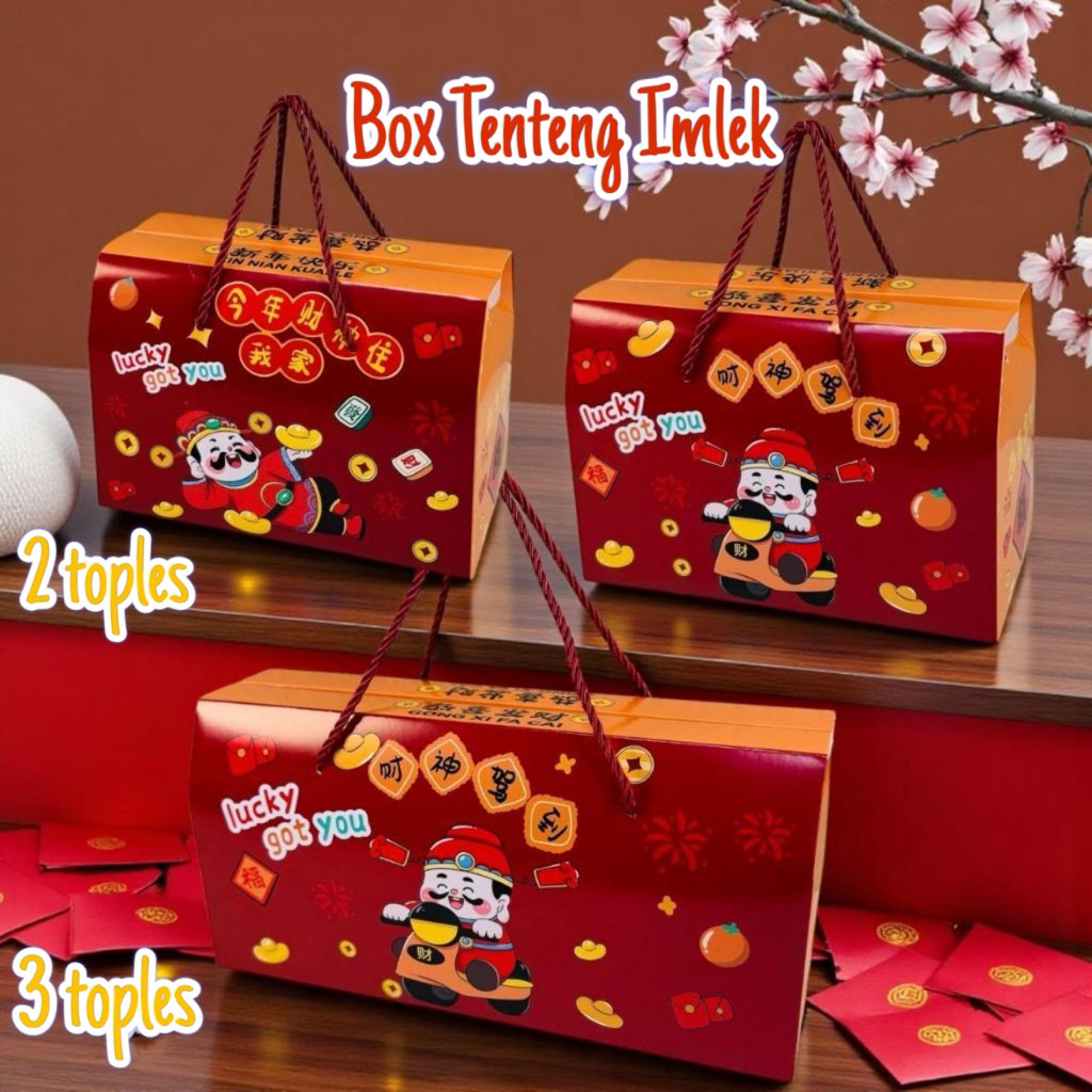 Box imlek kue kering/toples kotak hampers imlek cny