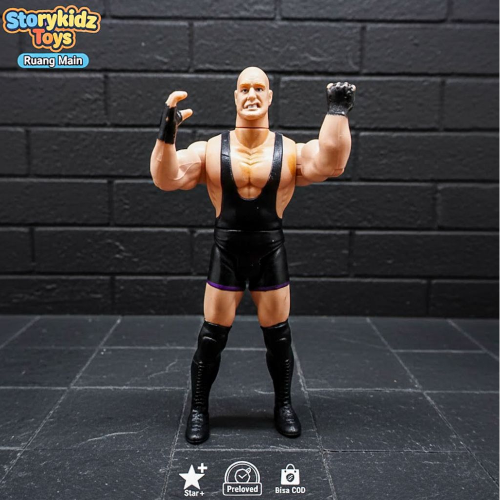 Action Figure Owen Hart WWF Jakks Pacific Original Wrestling Figure Pegulat Smackdown Lawas