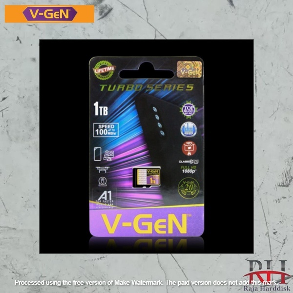 MicroSD V-GeN Turbo 1TB 2TB Class 10 Memory Card Micro SD VGEN ORIGINAL BERGARANSI