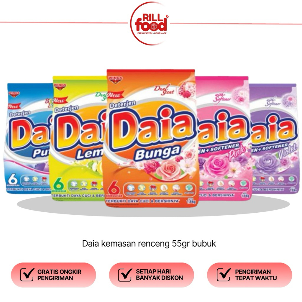 Daia detergen SACHET bubuk sabun pencuci baju