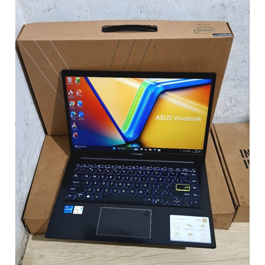 Laptop ASUS Vivobook 14 K413EA Core i5 gen 11 Ram 8 SSD 512 FHD IPS  Backlight Fingerprint Fullset, 