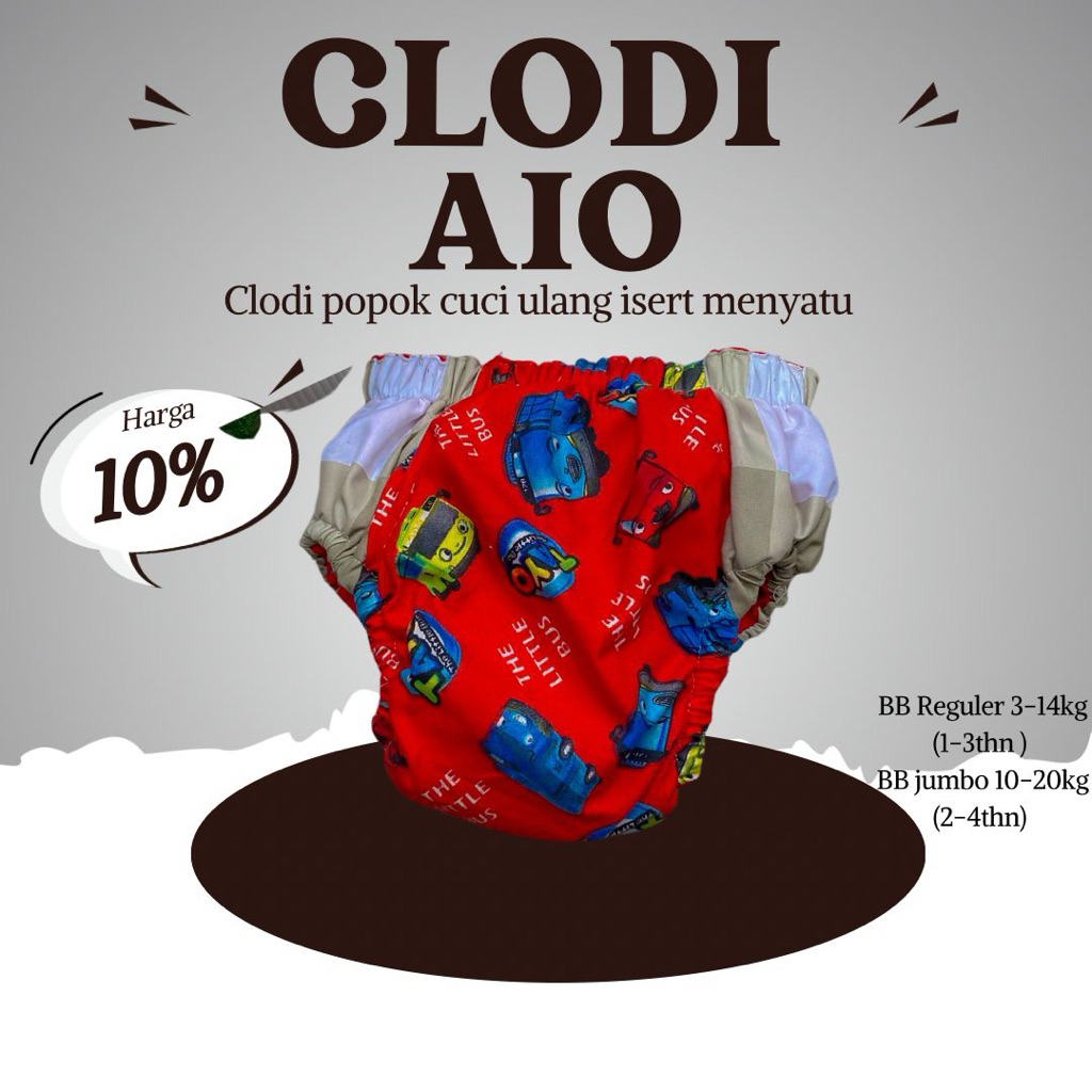 (1PCS) Popok Cuci Ulang  Popok Bayi, Popok Anak , Clodi tipe Celana Termurah, Clodi baby Clodi anak 