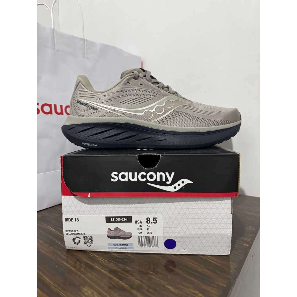 Saucony Ride18 Dove/Navy size 42