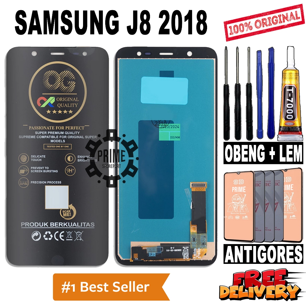 LCD TOUCHSCREEN SAMSUNG J8 2018 ORIGINAL OEM LCD SAMSUNG J8 2018 FULLSET