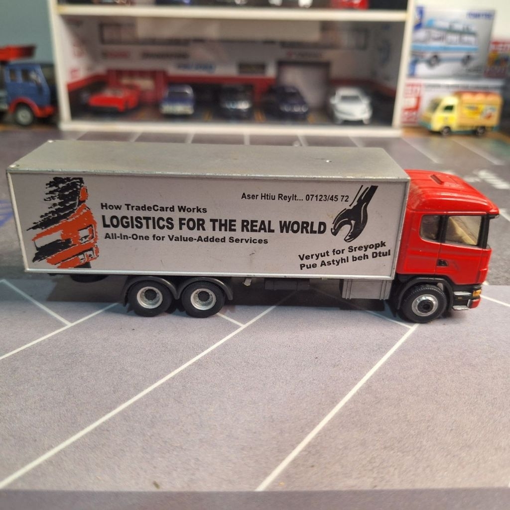 Diecast Hongwell Scania Trailer Truck 1/72