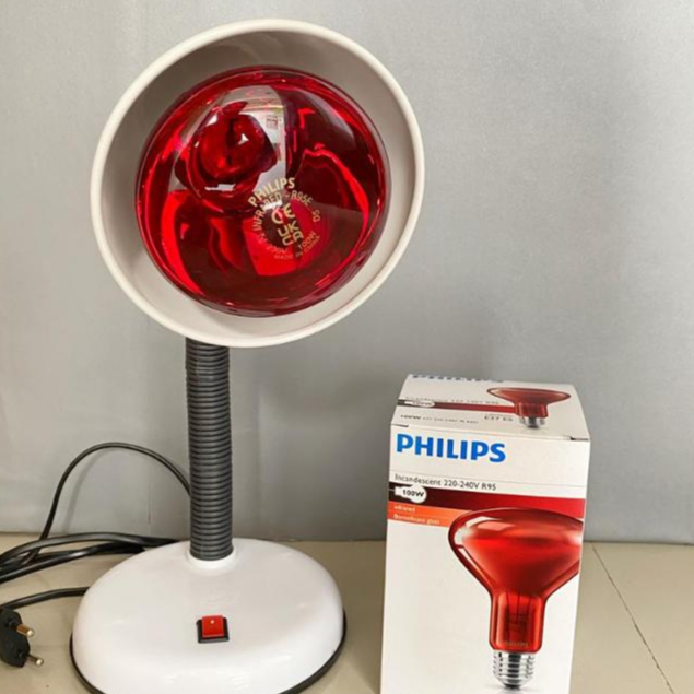 Alat Fisioterapi Infrared PHILIPS ORIGINAL 100W Lampu Infrared Satu set