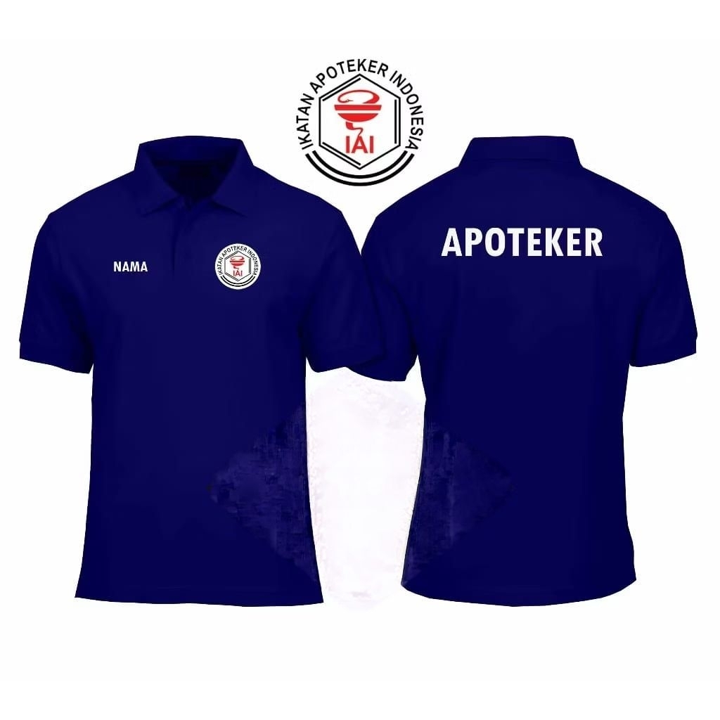 KAOS POLO KERAH APOTEKER - POLO KERAH APOTEKER FREE NAMA