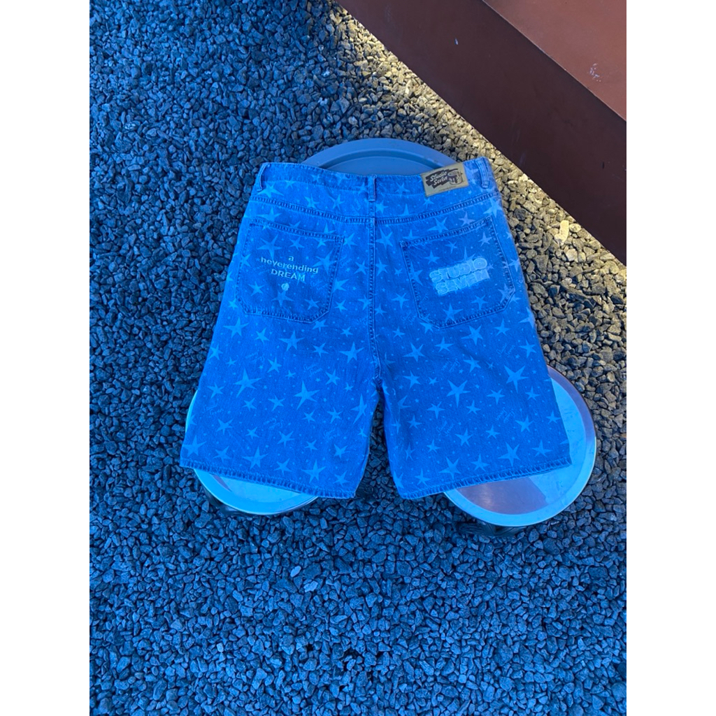 jorts pants Gu x Studio seven