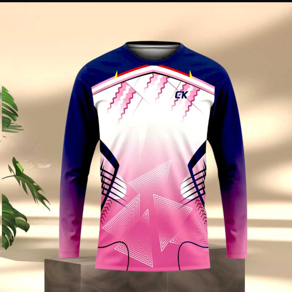 LENGAN PANJANG FULL PRINTING KAOS OLAHRAGA JERSEY BADMINTON BAJU SEPEDA KAOS SEPAK BOLA FUTSAL SENAM