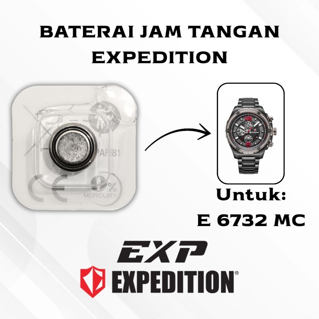 Baterai Jam Tangan Expedition E 6732 MC Original