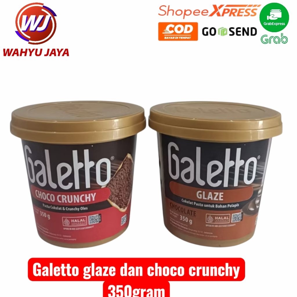 Galetto glaze coklat dan choco crunchy 350gram