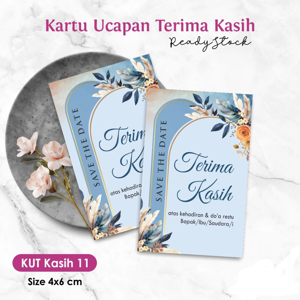 [100 pcs] Kartu Ucapan Souvenir Pernikahan Murah Ready Stock Kasih 11