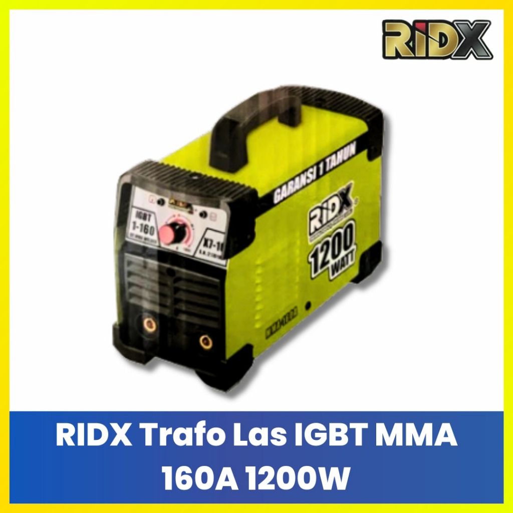 RIDX Trafo Las Listrik MMA 120 A (450 Watt) /160 A (1200 Watt) Mesin Las Inverter IGBT Digital Termu