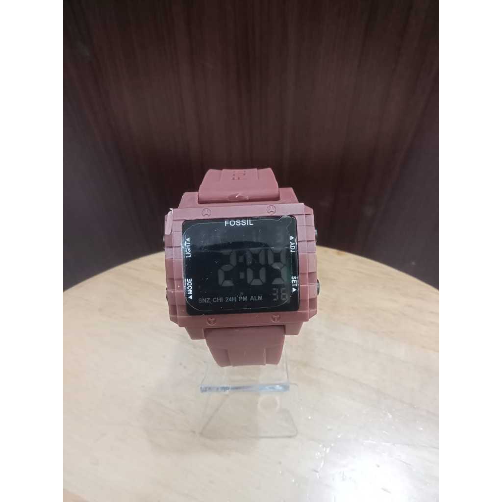 Jam Tangan Wanita Digital Tali Karet