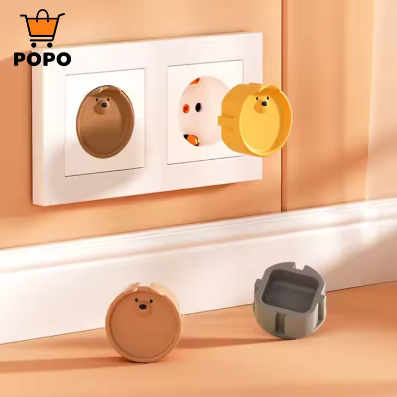 Silikon Penutup Stop Kontak - Tutup Stop Kontak Listrik Silikon Listrik Safety Socket Cover Pengaman