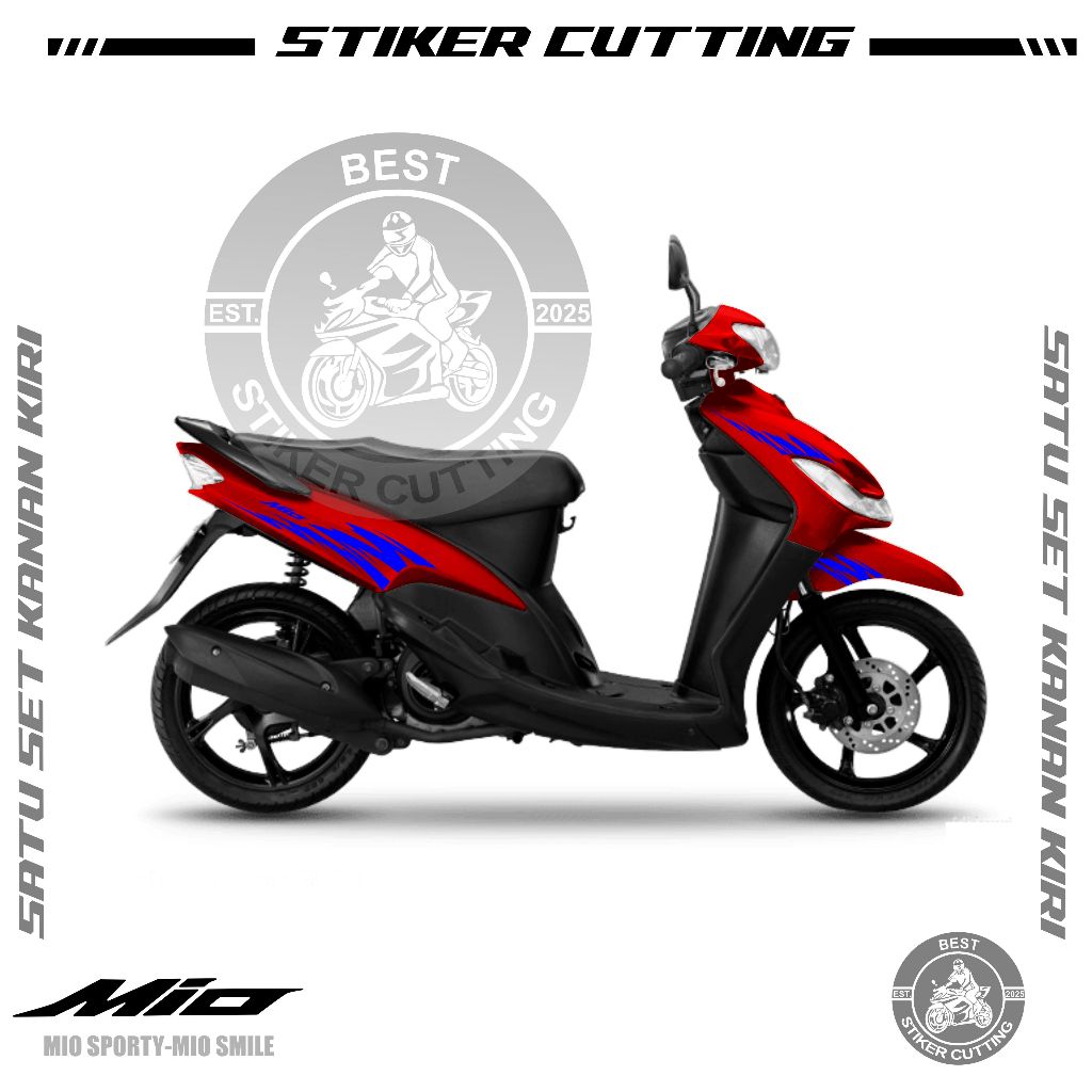 STIKER CUTTING MIO SMILE-MIO SPORTY MOTIF 06 / STIKER MIO LAMA / STICKER MIO SMILE / LIST/CUTTING ST