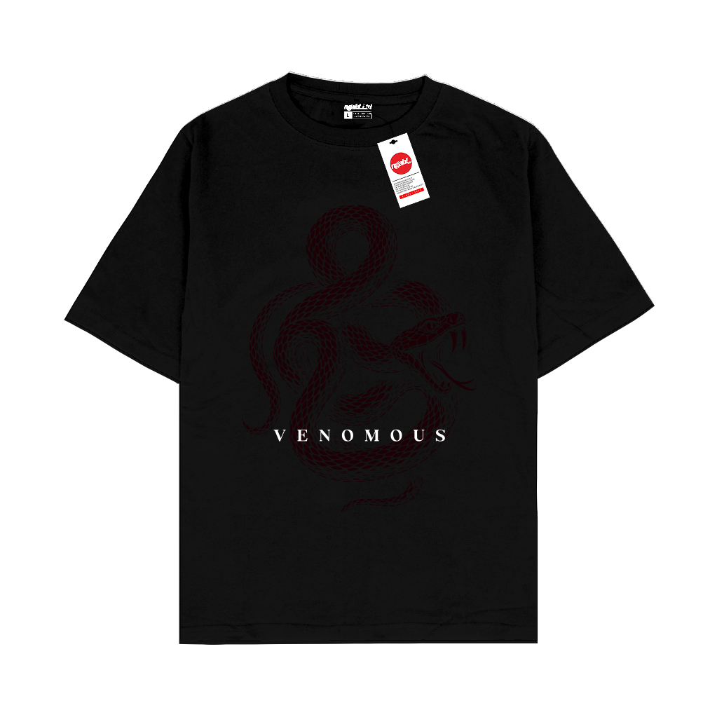 [ORI] Ngab Kaos Baju Distro Venomous NB232 Unisex Pria Wanita Sablon Plastisol Cotton Combed 24s Kao