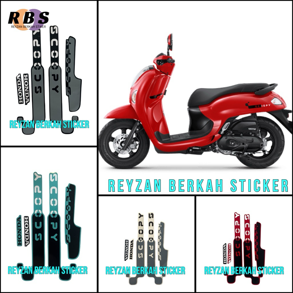 STIKER STRIPING LIS LES BODY MOTOR SCOOPY STYLISH 2025 2026