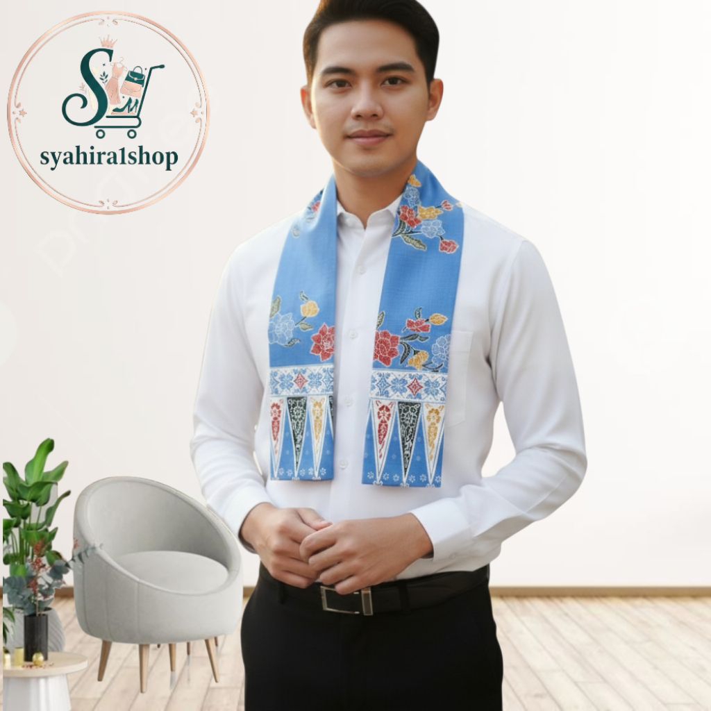 Cukin Batik Ciri Khas Adat Pria Betawi Syal Pria Cukin Syal Betawi Motip Terbaru