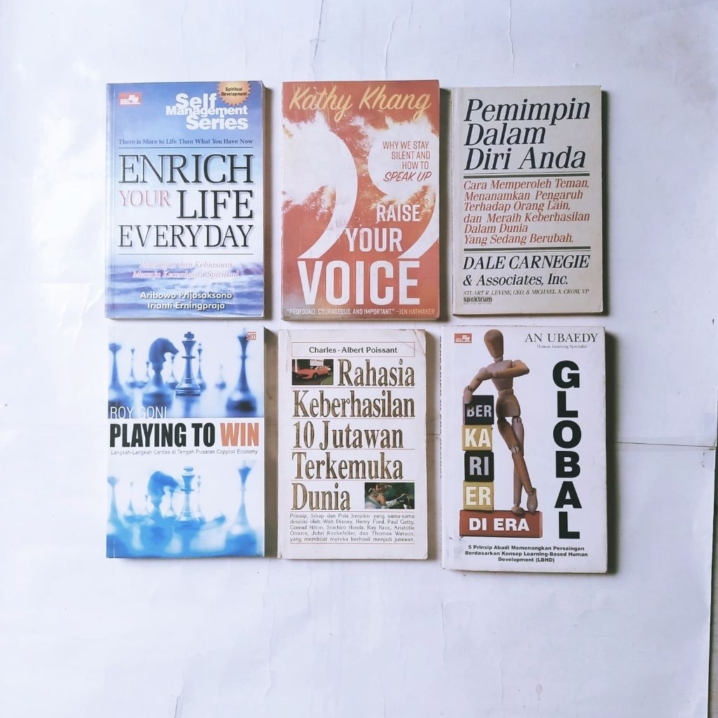 Buku Motivasi - Karier - Bisnis; ENRICH YOUR LIFE EVERYDAY, RAISE YOUR VOICE, PLAYING TI WIN, BERKAR