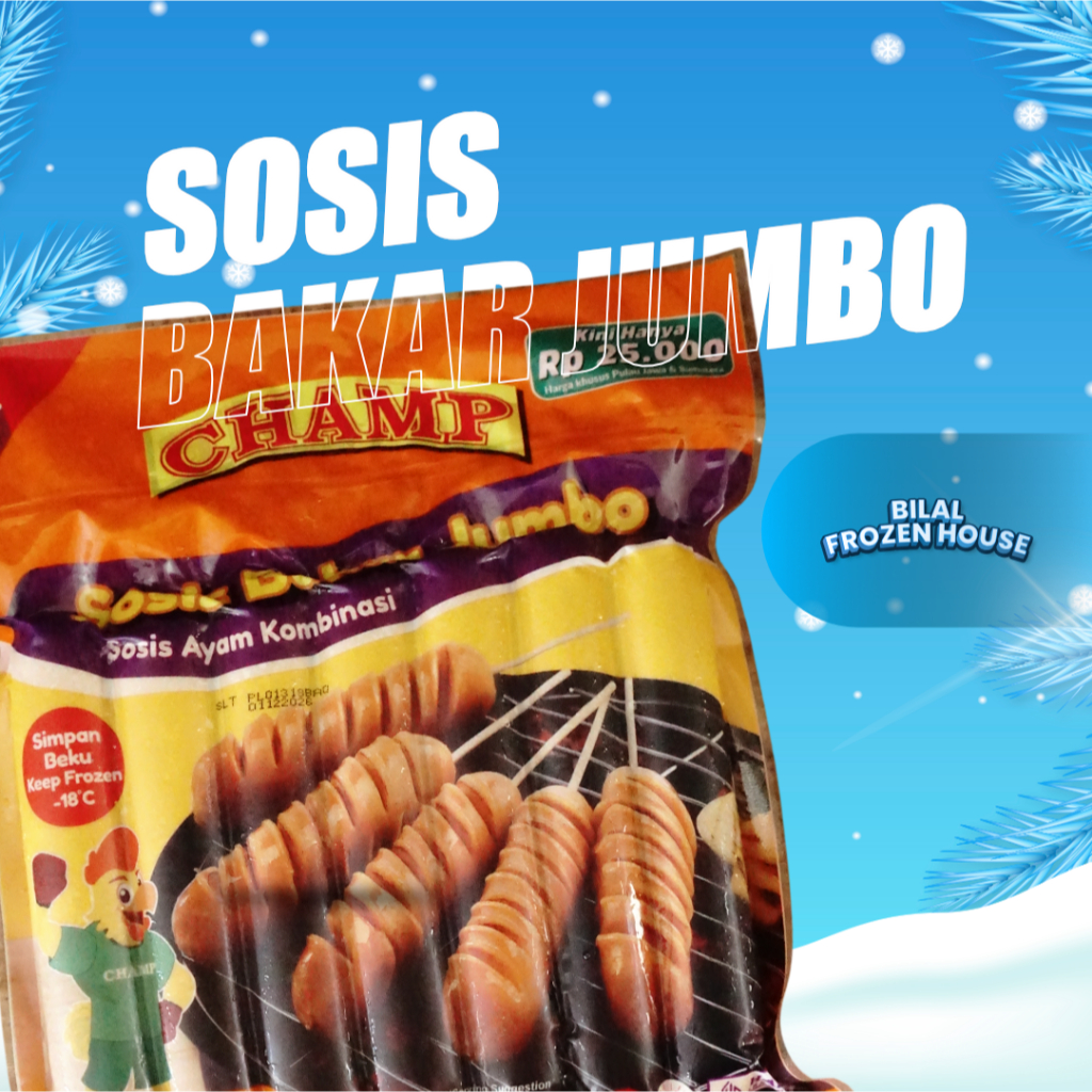 Champ Sosis bakar Jumbo 500gr - Sosis - Sosis Champ