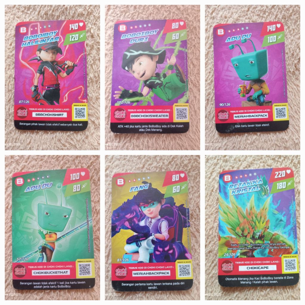 Kartu Boboiboy Monsta Galaxy Card