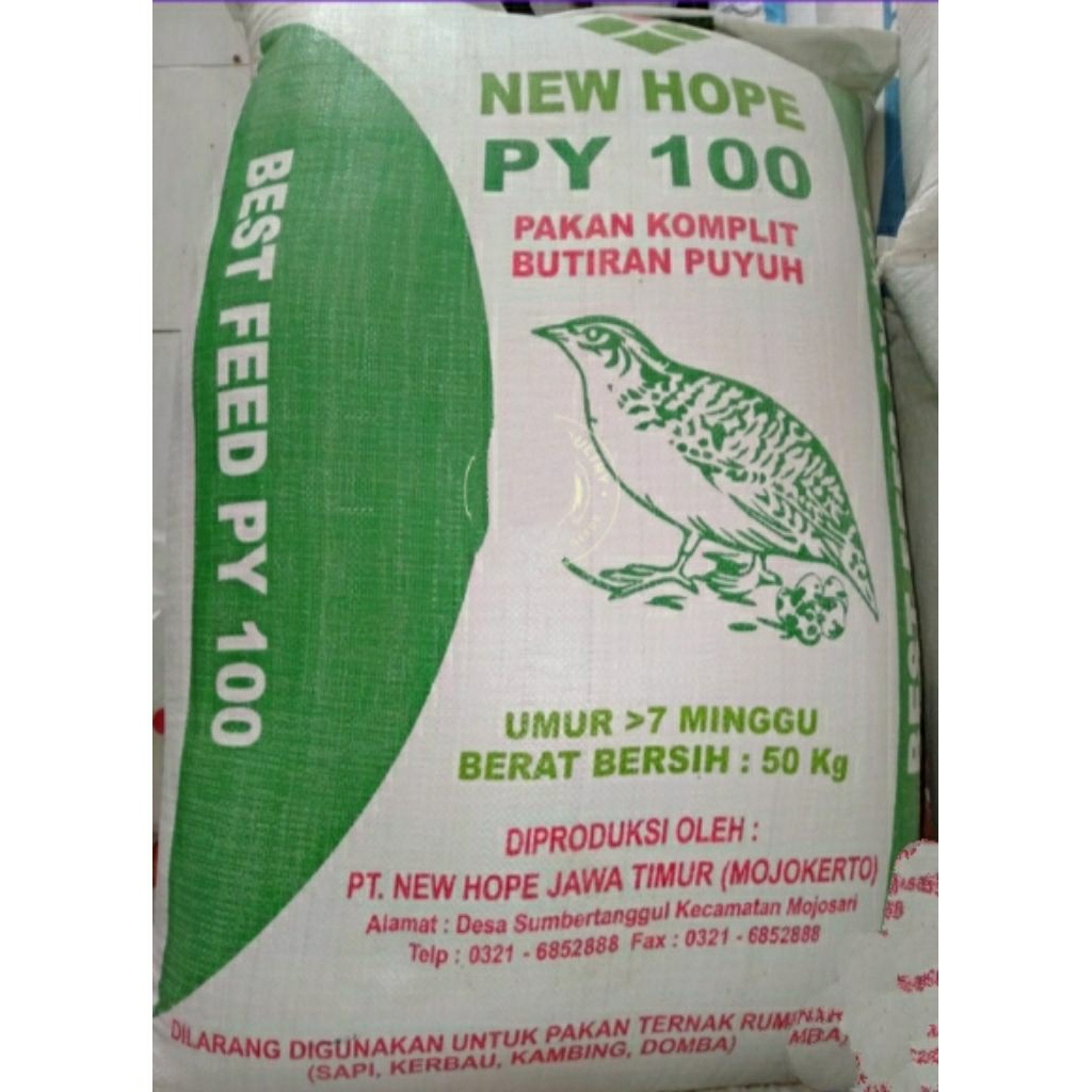 New hope puyuh petelur PY100 Pur pakan puyuh layer
