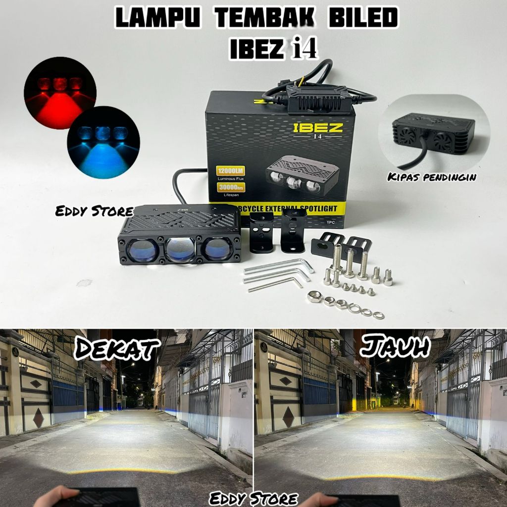 IBEZ i4 - Lampu Tembak Biled 3 Mata