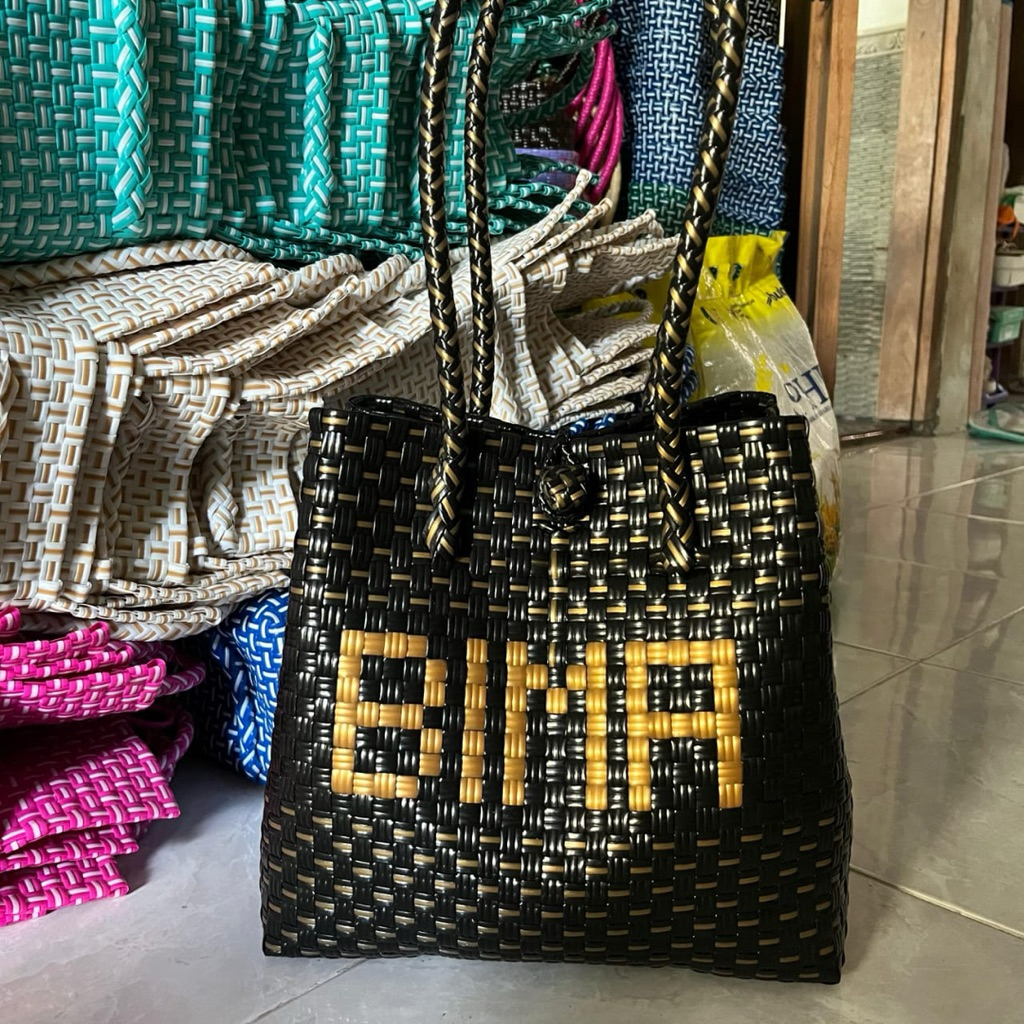 Tas Anyaman Jali Custom Nama