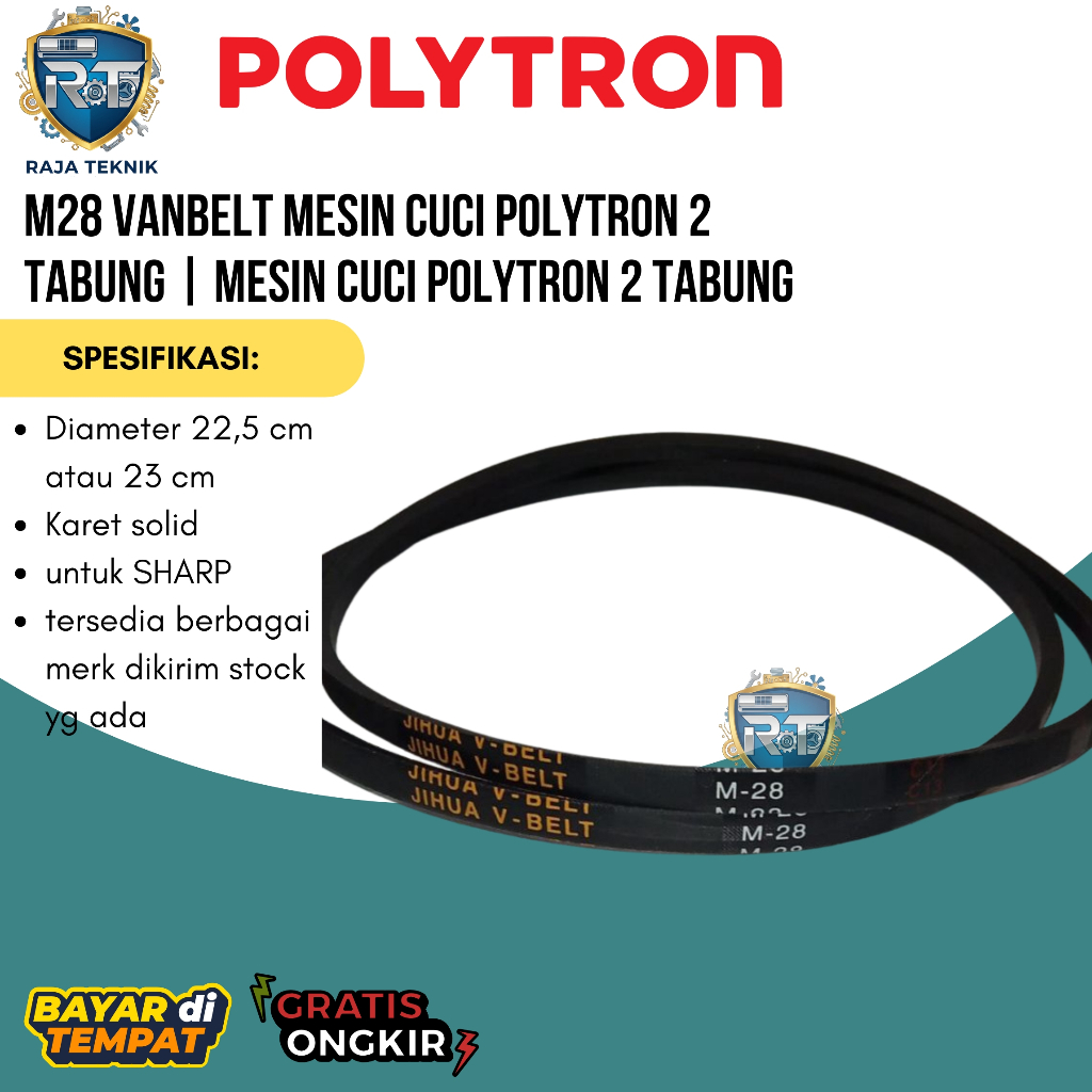M28 Vanbelt Mesin Cuci Polytron 2 Tabung | Mesin Cuci Polytron 2 Tabung