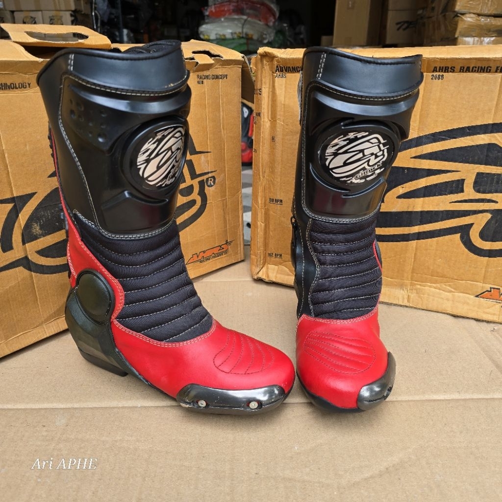 PROMO sepatu AHRS G1 ROCK red black size 39 - boots trail cross adventure