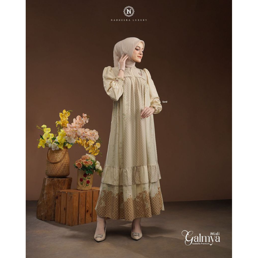 GALMYA MIDI DRESS||ISSABELLA PREMIUM||NADHEERA LUXURY