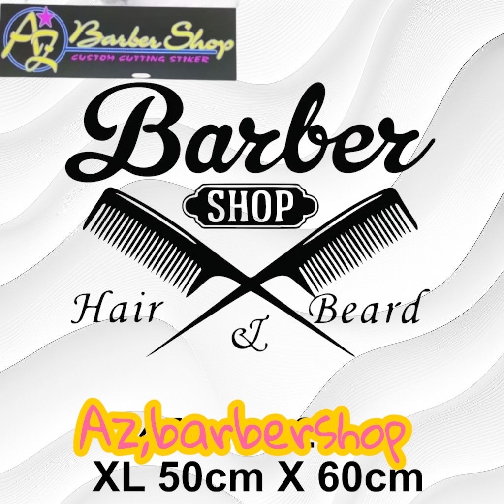 sticker barbershop cutting sticker pangkas rambut