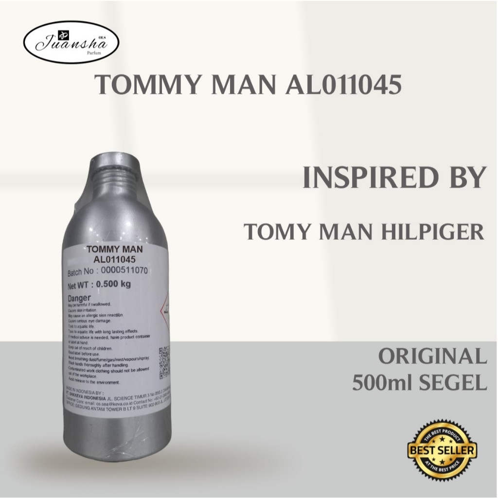 BIBIT PARFUM MURNI TOMMY MAN  KEVA 500ML SEGEL