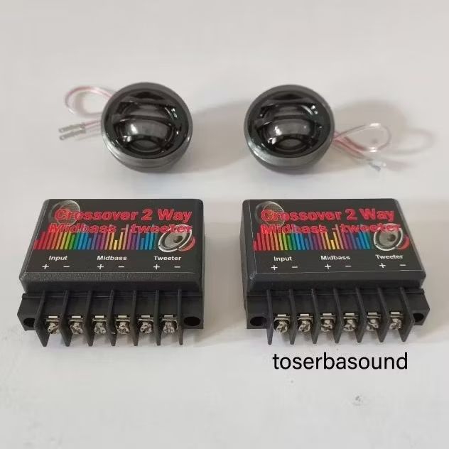 Crossover pasif 2way (midbass tweeter) plus Tweeter Classic audio mobil