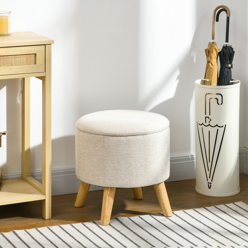 Storage Ottoman / Round Stool Chair with Cushioned Top / Stool Ottoman Modern / Stool Bulat Ottoman 