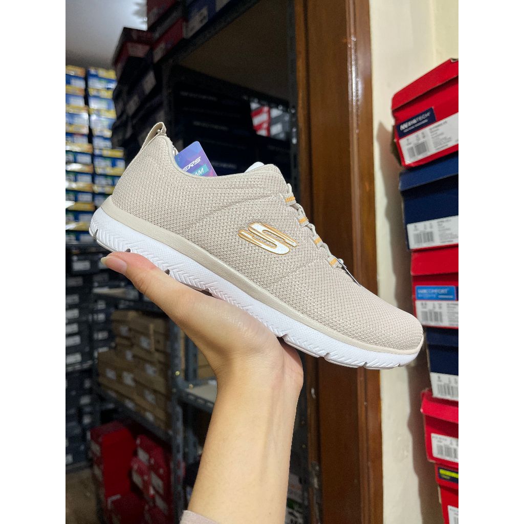 BEST SELLER SKECHERS PURE GENIUS - OPTIMISTIC MIX NATURAL / WOMEN ORIGINAL 8750048NAT