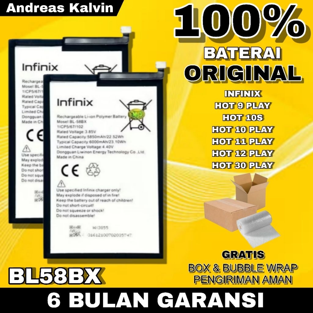 BATERAI BATRAI BATTERAI BATTERY BATU BATRE INFINIX HOT 9 PLAY HOT 10S HOT 10 PLAY HOT 11 PLAY HOT 12