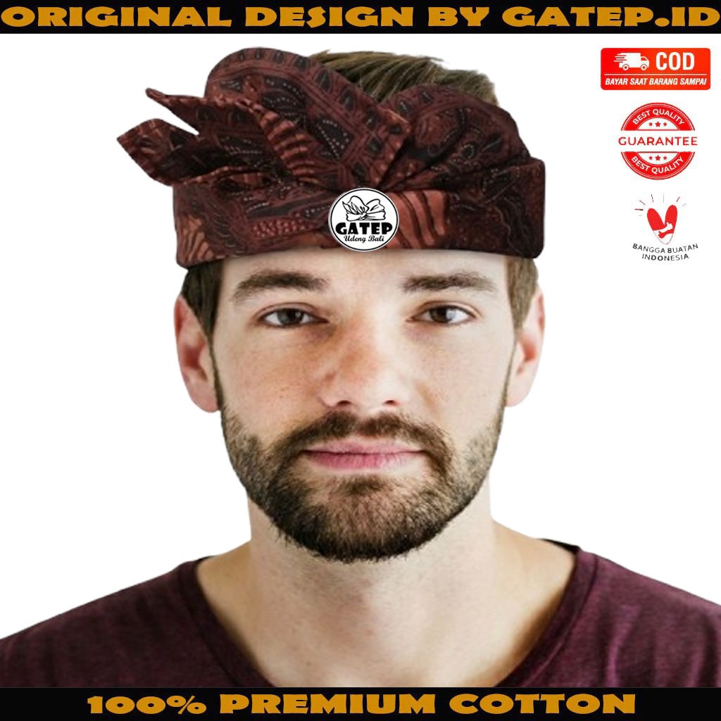 Udeng Batik Khas Bali Motif Burung Setengah Jadi / Ikat Kepala Khas Bali / Belangkon Bali / Udeng Ba