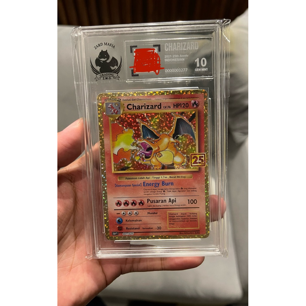 TRIO KANTO 25th anniversary SLAB indonesia original Charizard, Blastoise, Venusaur tcg pokemon origi