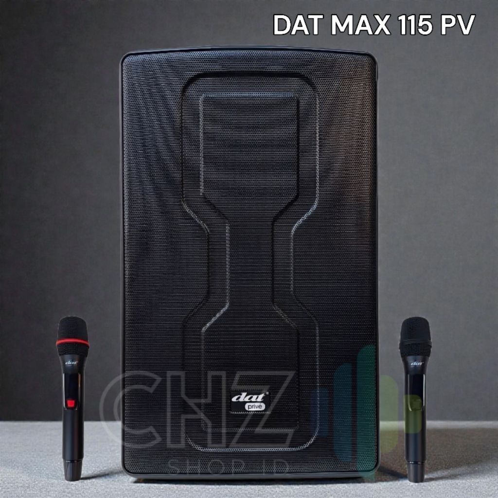 Speaker Portable DAT MAX 115 PV PRIVE 15 Inch Speaker Bluetooth Speaker Trolley Karaoke Speaker Wire