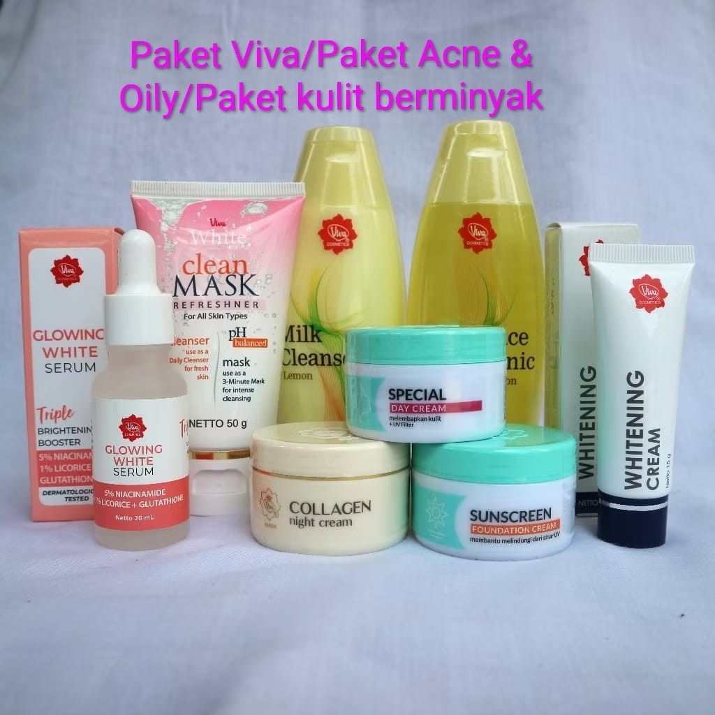 PAKET VIVA/PAKET KULIT BERMINYAK/PAKET ACNE & OILY