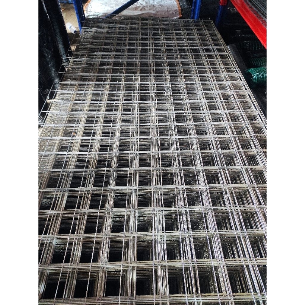 Kawat Loket Galvanis / Ram Galvanis / Wiremesh Galvanis Lembaran | Tebal Kawat 4mm | Tinggi / Lebar 