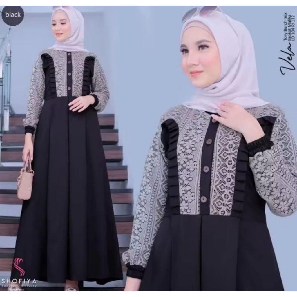RAMADHAN SALE GAMIS WANITA KOMBINASI BURKAT KRINGKEL AIR FLOW TERBARU//GAMIS WANITA MODIS DEWASA JUM