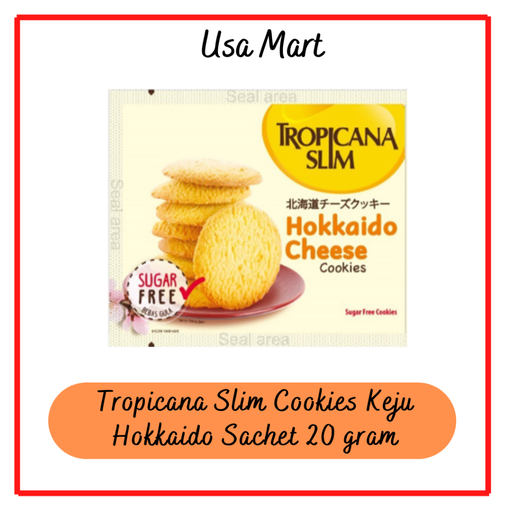 Tropicana Slim Cookies Keju Hokkaido Sachet 20 gram / Cookies Sehat